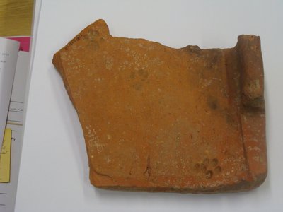 Roman Tile with Cat Footprint by Roman